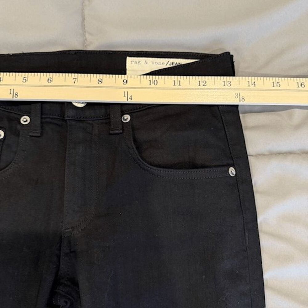 Rag & Bone Skinny Jeans in Coal Black Wash Stretch Size 24 - Picture 9 of 12